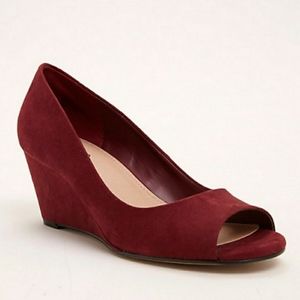 Torrid Faux Suede Wedge Peep Toe